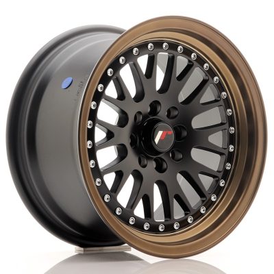 felga JR Wheels JR10 15x8 ET20 4x100/108 Matt Black w/Bronze Lip
