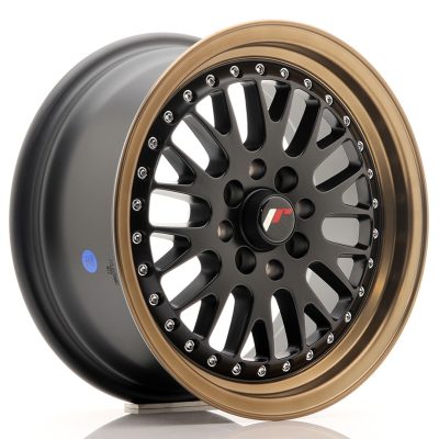 felga JR Wheels JR10 15x7 ET30 4x100/108 Matt Black w/Bronze Lip