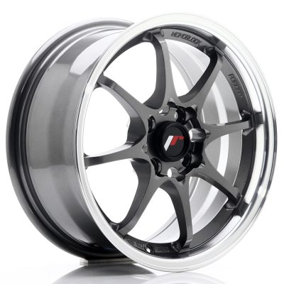 felga JR Wheels JR5 15x7 ET35 4x100 Gun Metal w/Machined Lip