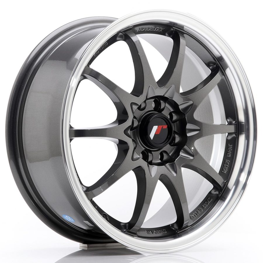 felga JR Wheels JR5 16x7 ET30 4x100/108 Gun Metal w/Machined Lip