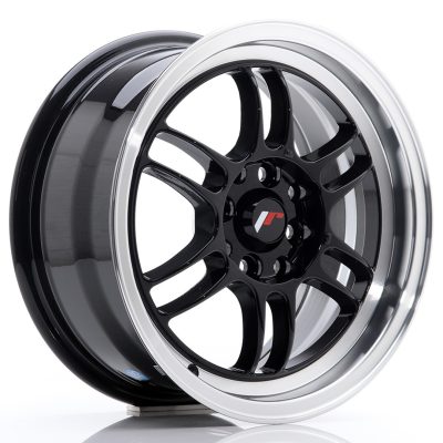 felga JR Wheels JR7 15x7 ET38 4x100/114 Glossy Black w/Machined Lip