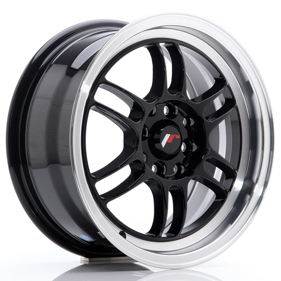felga JR Wheels JR7 15x7 ET38 4x100/114 Glossy Black w/Machined Lip