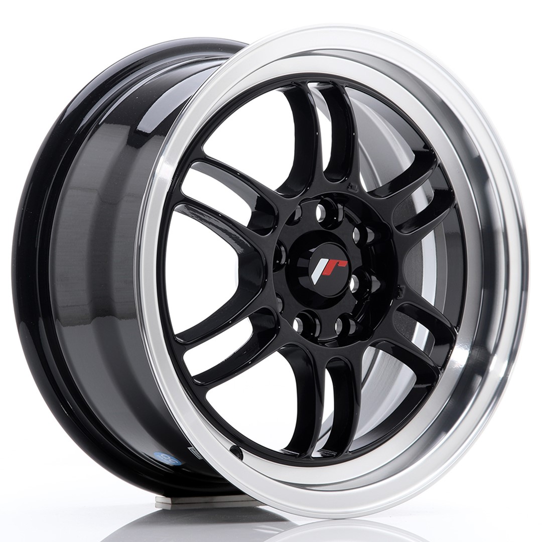 felga JR Wheels JR7 15x7 ET38 4x100/114 Glossy Black w/Machined Lip