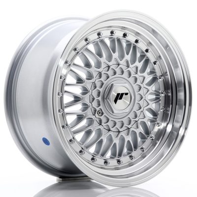 felga JR Wheels JR9 16x8 ET25 4x100/108 Silver w/Machined Lip+Silver Rivets