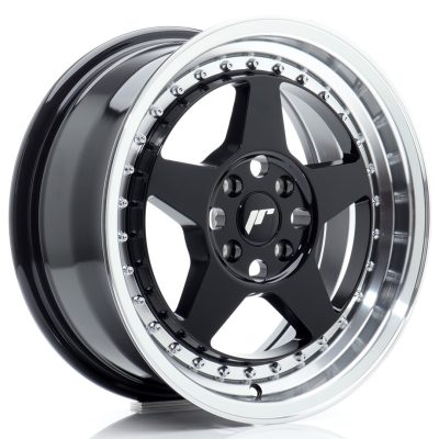 felga JR Wheels JR6 16x7 ET35 4x100 Gloss Black w/Machined Lip
