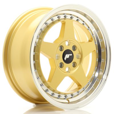 felga JR Wheels JR6 16x7 ET35 4x100 Gold w/Machined Lip